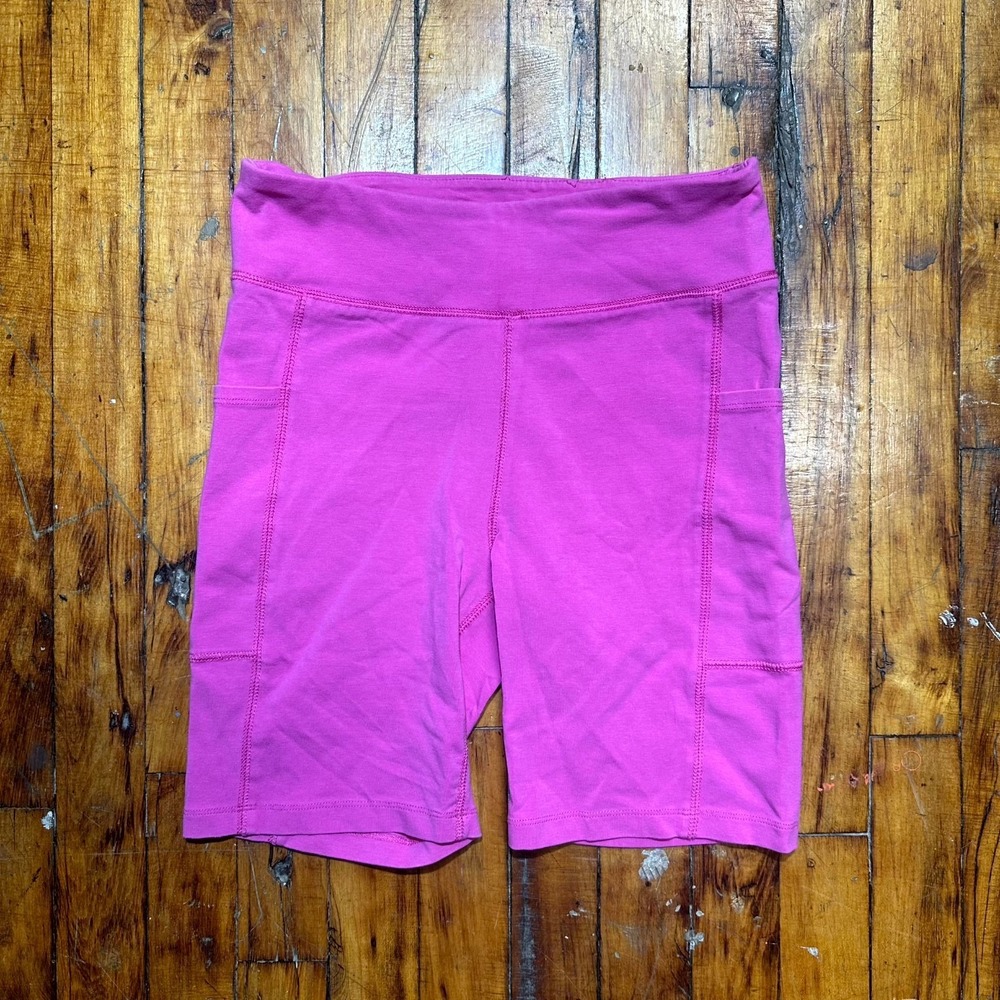 Women's Trinity Motion365 Biker Shorts Pink Size M Mid-Rise 5 Pockets Pull-On